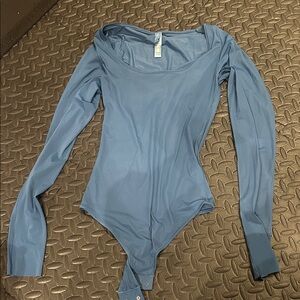 Skims blue mesh bodysuit